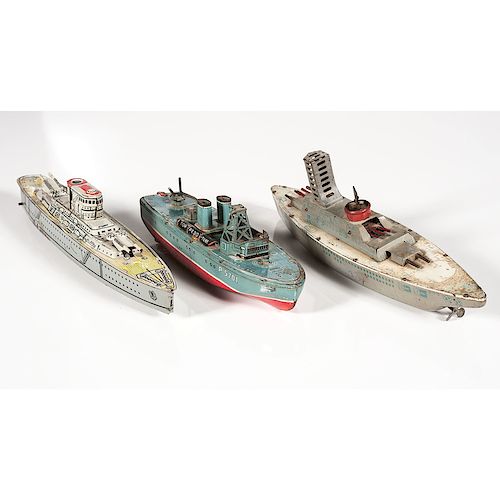 Tin Lithograph Toy Ships