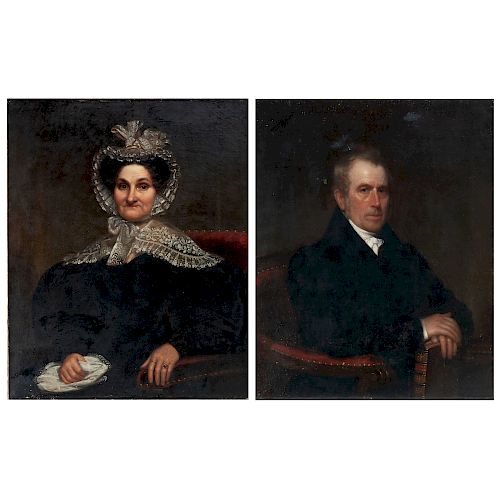 Portraits of a Man and Woman by Frederick R. Spencer