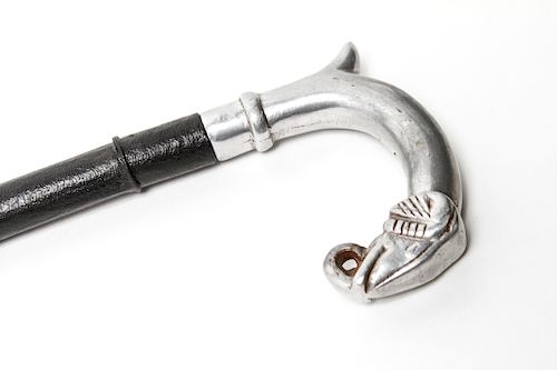 Cane Swordstick w Elephant Head Handle from India