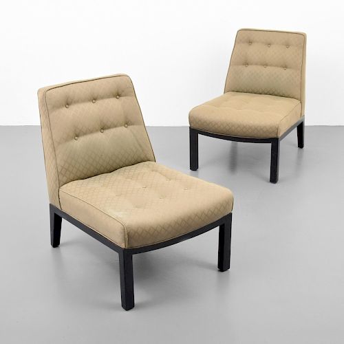 Pair of Edward Wormley Slipper Lounge Chairs