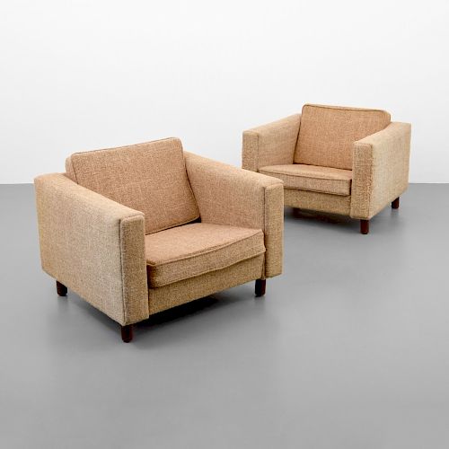 Pair of Hans Wegner GE-300 Lounge Chairs