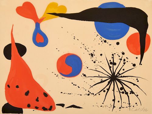 Alexander Calder "Yin Yang" Lithograph, Signed