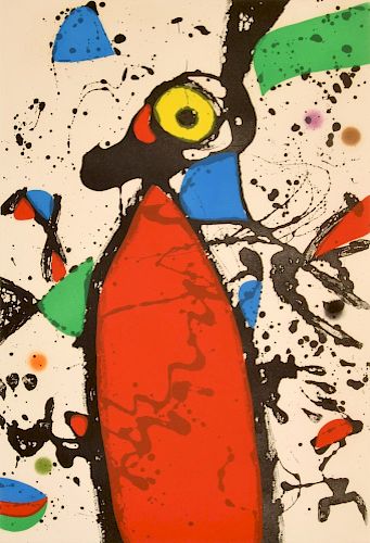 Joan Miro Aquatint, Signed Edition