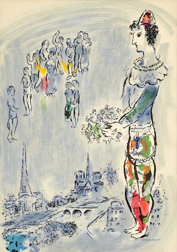 Marc Chagall "Magician of Paris" Lithograph Poster
