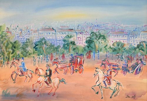 Jean Dufy Painting, Bois Scene
