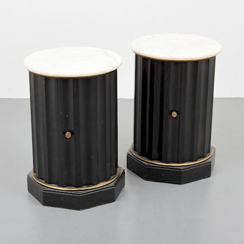 Pair of Column Form Tables, Manner of Edward Wormley