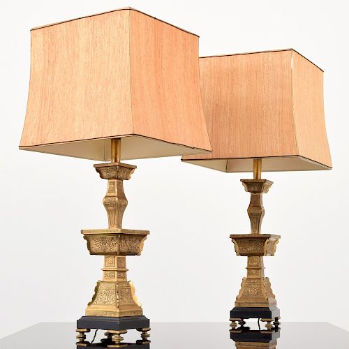 Pair of Lamps Attributed to James Mont