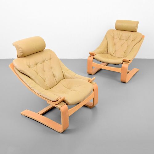 Pair of Ake Fribytter Lounge Chairs