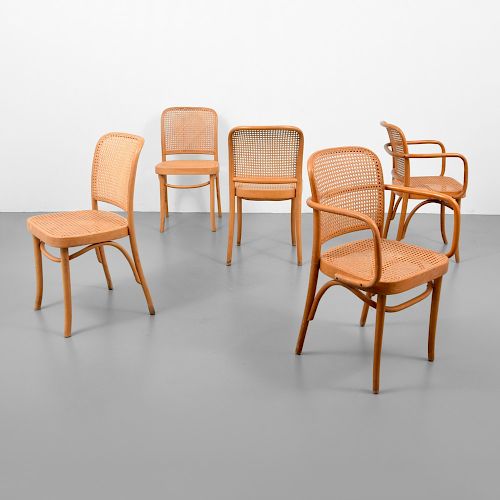5 Thonet Style Bentwood Chairs