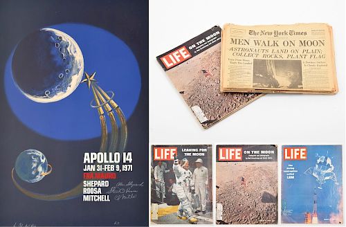 NASA Apollo 14 Mission Poster, Crew/Astronauts Signed