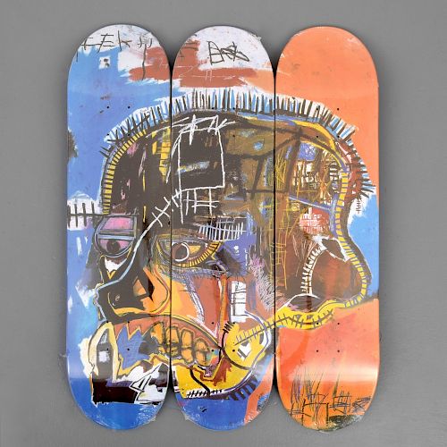 Jean-Michel Basquiat (after) Skateboard Decks, Set of 3