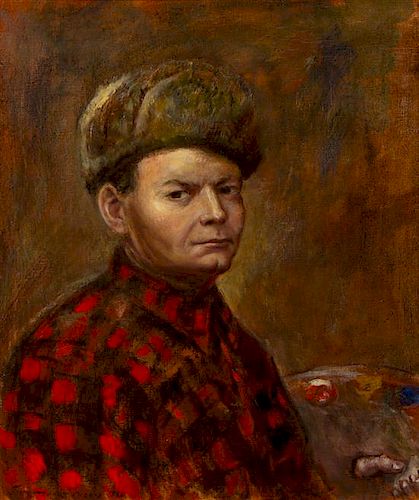 * John Steuart Curry, (American, 1897-1946), Self Portrait, 1946