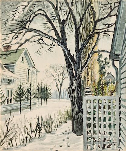 * Charles Burchfield, (American, 1893-1967), Basswood Tree in Winter, 1948