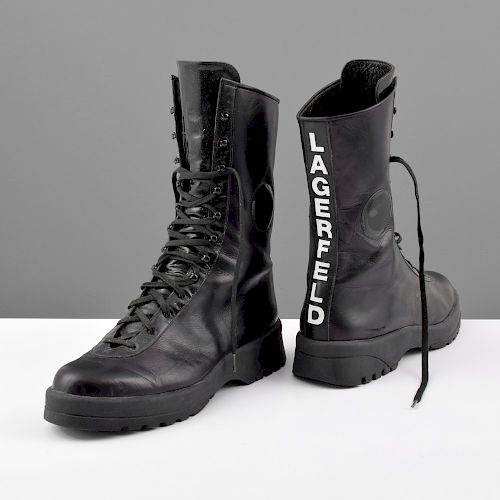 Pair of Karl Lagerfeld Men's Fashion Boots