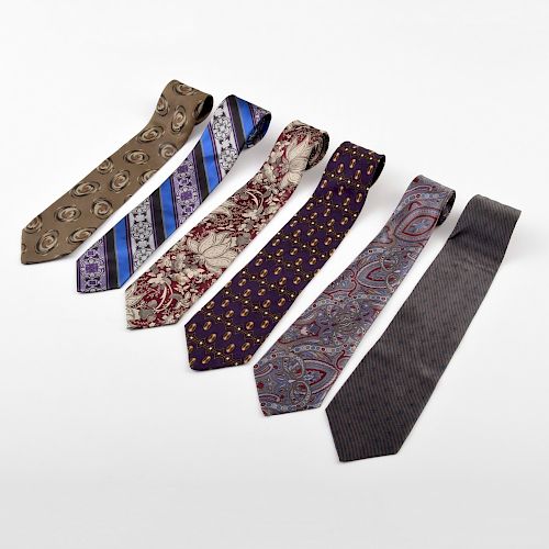 6 Vintage Designer Neckties