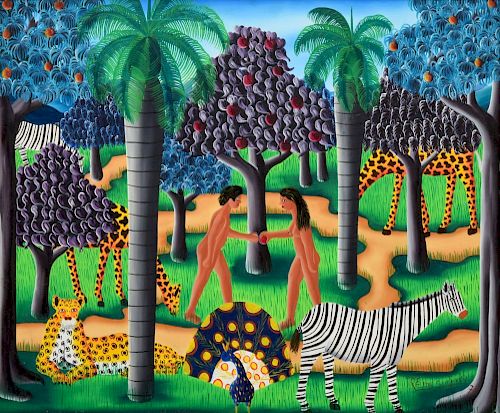 Remy Surpris Naive Painting, Jungle Theme
