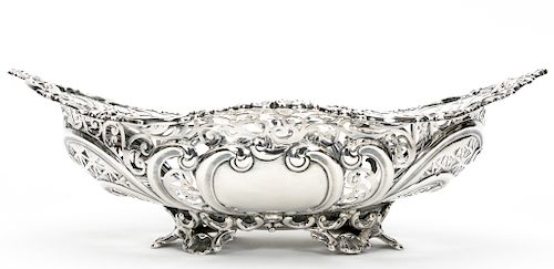 Gorham Sterling Reticulated Footed Bowl