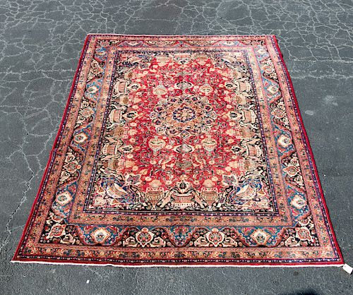 Hand Woven Keshmar Rug or Carpet, 9' 5" x 12' 8"