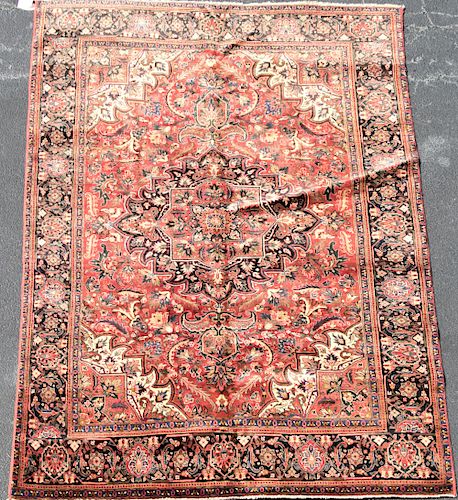 Hand Woven Ahar Rug or Carpet, 6' 6" x 10' 2"