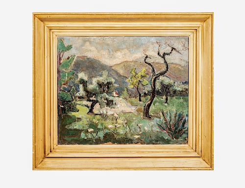 French Post Impressionist Style Cannes Landscape