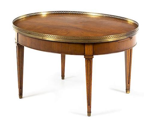 A Louis XVI Style Mahogany Low Table Height 20 1/2 x width 35 x depth 29 1/2 inches.