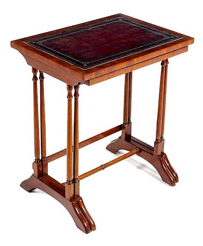 A Regency Mahogany and Satinwood Game Board Height of larger 23 x width 20 x depth 14 inches.
