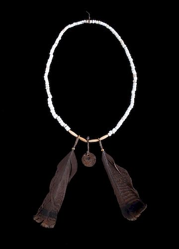 Plains Indian Trade Bead & Coin Necklace 19th C.