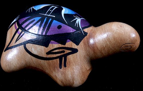 Navajo Polychrome Pottery Turtle Figure Effigy