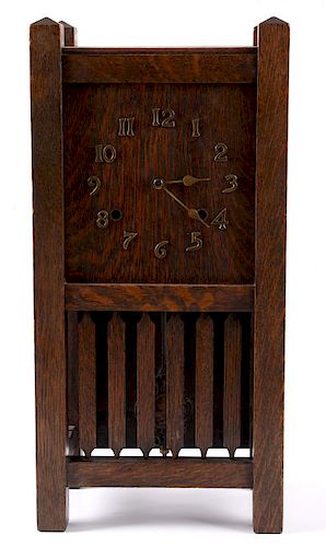 Arthur Pequegnat Oak Mantle Clock