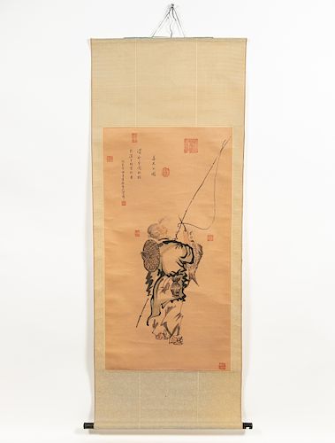 Chinese Scroll Painting, Fisherman