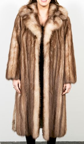 De'Cor Blond Mink Fur Coat, Three Quarter Length