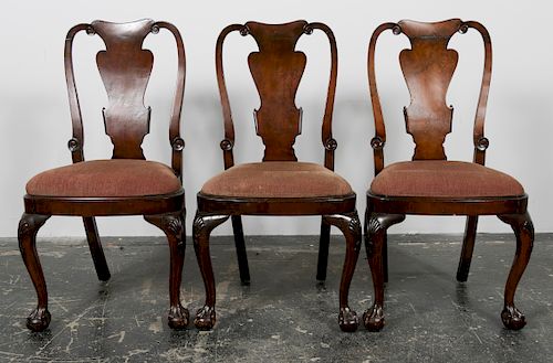 Queen Anne Style Dining Chairs with Ball & Claw