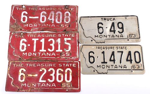 Collection of Montana License Plates