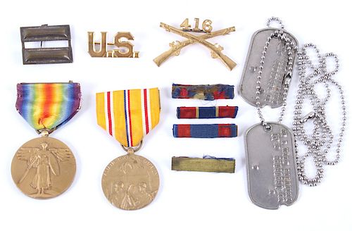 Collection of Assorted Military Pins and Medals