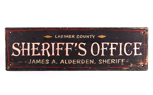 Larimer County Sheriff's Office Wooden Trade Sign