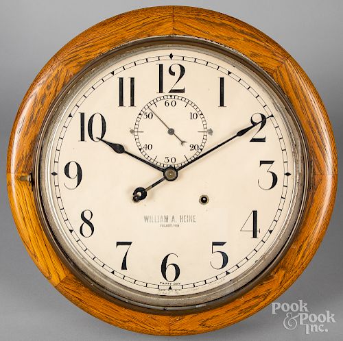 William Heine, Philadelphia oak wall clock