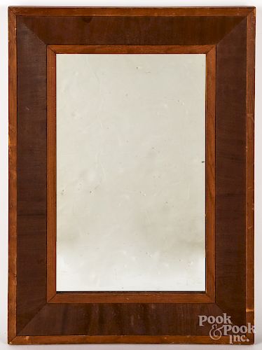 Empire mahogany veneer mirror