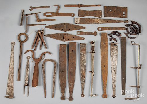 Collection of iron hardware