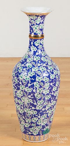 Large Chinese porcelain vase, etc.
