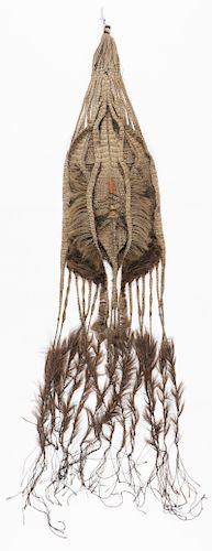 Impressive Tribal Fiber Woven Mask, Possibly PNG