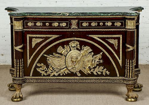 French Empire Style Marble Top Commode