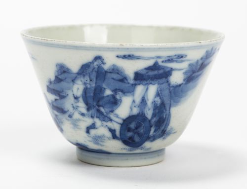 Chinese Qing Dynasty Blue and White Cup