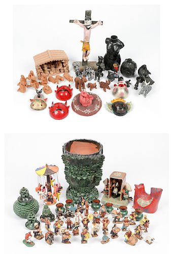 Collection of Folk Art and Pottery