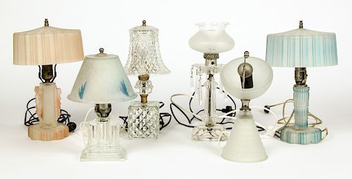 Estate Collection of Art Nouveau/Art Deco Lamps (6)