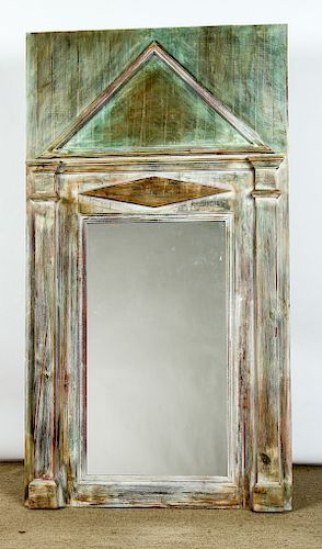 Large Modern Painted Mirror: Ht 72"