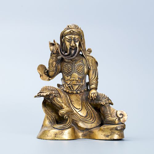 Chinese bronze figure of an Immortal. 