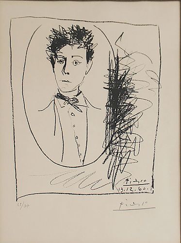 PABLO PICASSO, Portrait of Rimbaud, 1960