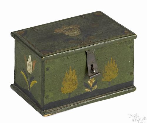 Lancaster County, Pennsylvania painted pine Weber dresser box, ca. 1840