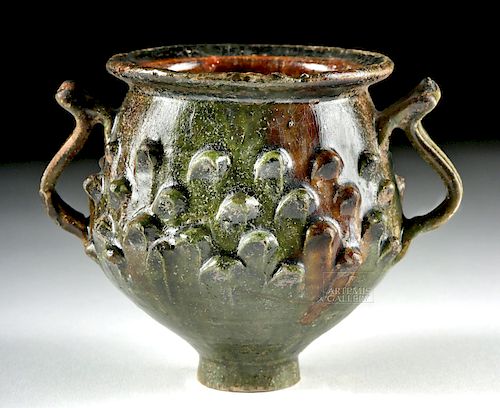 Roman Glazed Ceramic Pinecone Vessel, ex-Royal Athena