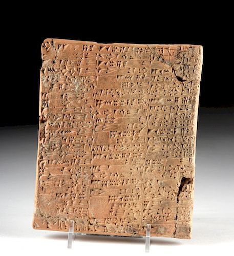 Large Sumerian Clay Administrative Tablet